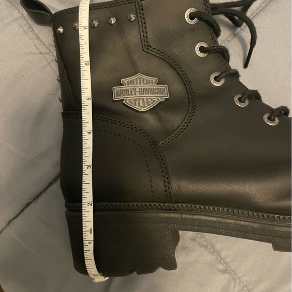 Authentic Harley Davidson boots W size11, great condition, black silver hardware - Picture 12 of 15